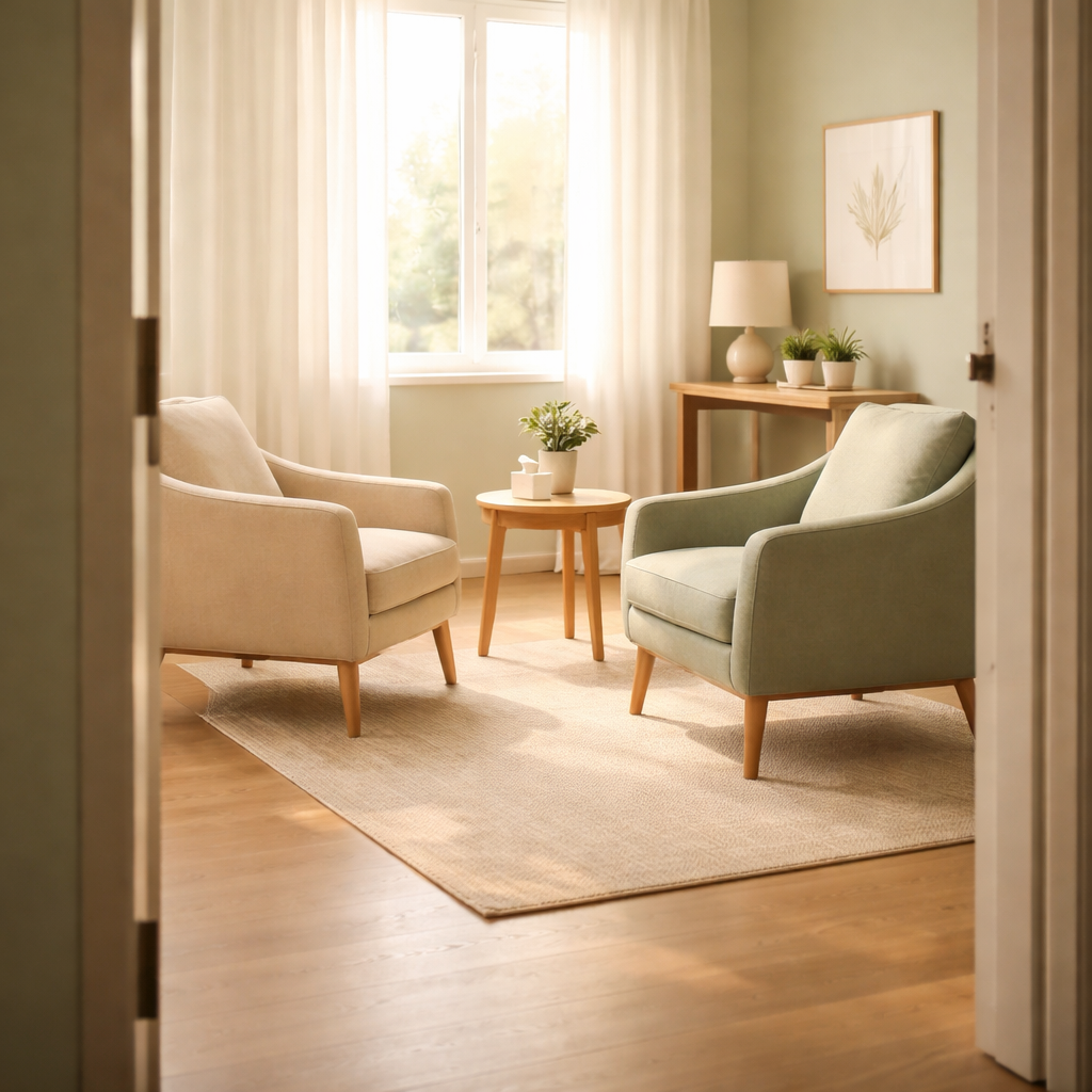 A calm, welcoming primary care consultation space